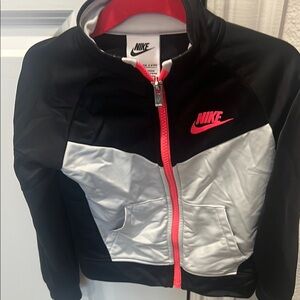 Nike Black and Gray Jacket with Red Accents
